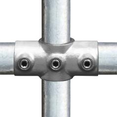 Buiskoppeling Kruisstuk in 1 vlak - verloop-DE / 42,4 mm - 48,3 mm